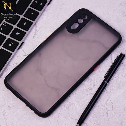 Vivo S1 Cover - Black - New Semi Tranparent Color Borders Matte Hard PC Protective Case