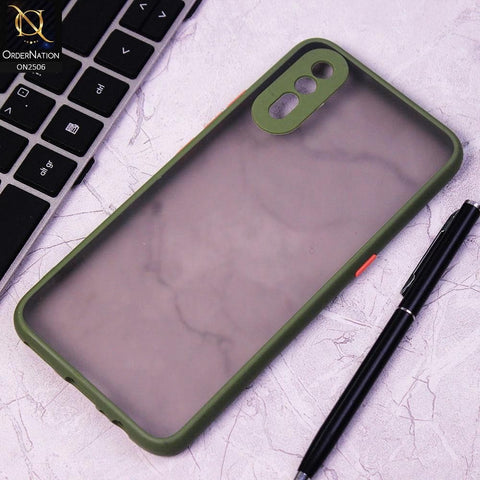 Vivo S1 Cover - Light Green - New Semi Tranparent Color Borders Matte Hard PC Protective Case