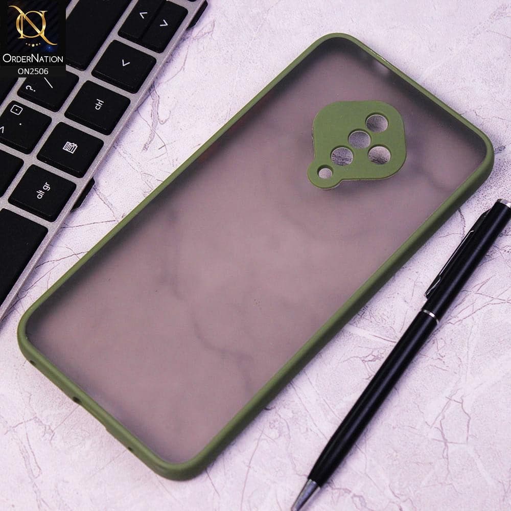 Vivo Y51 Cover - Light Green - New Semi Tranparent Color Borders Matte Hard PC Protective Case