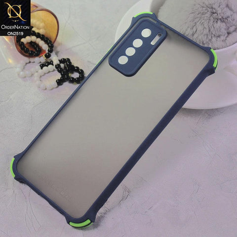 Tecno Camon 17 Pro Cover - Blue - Translucent Matte Shockproof Full Camera Protection Case