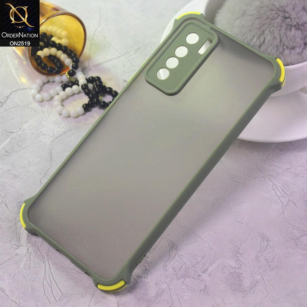 Tecno Camon 17 Pro Cover - Light Green - Translucent Matte Shockproof Full Camera Protection Case