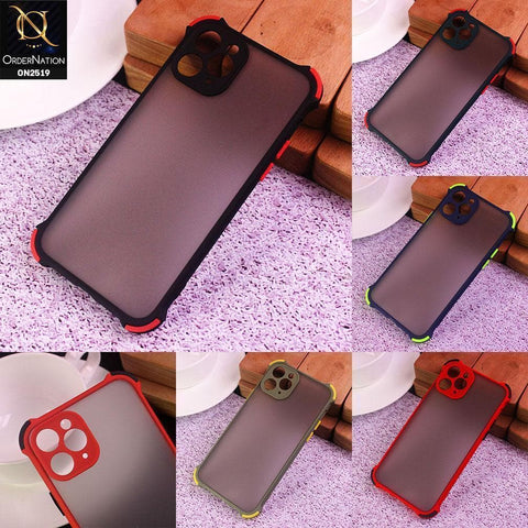 Infinix Hot 11s Cover - Black - Translucent Matte Shockproof Full Camera Protection Case