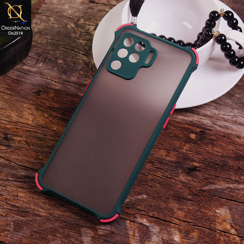 Oppo F19 Pro - Dark Green - Translucent Matte Shockproof Full Camera Protection Case