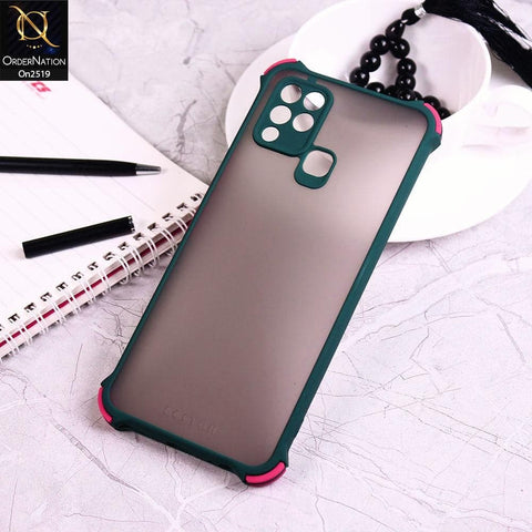 Infinix Hot 10s - Green - Translucent Matte Shockproof Full Camera Protection Case