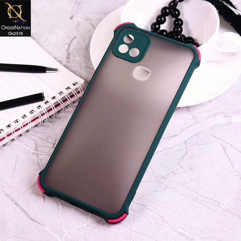 Infinix Hot 10T - Green - Translucent Matte Shockproof Full Camera Protection Case