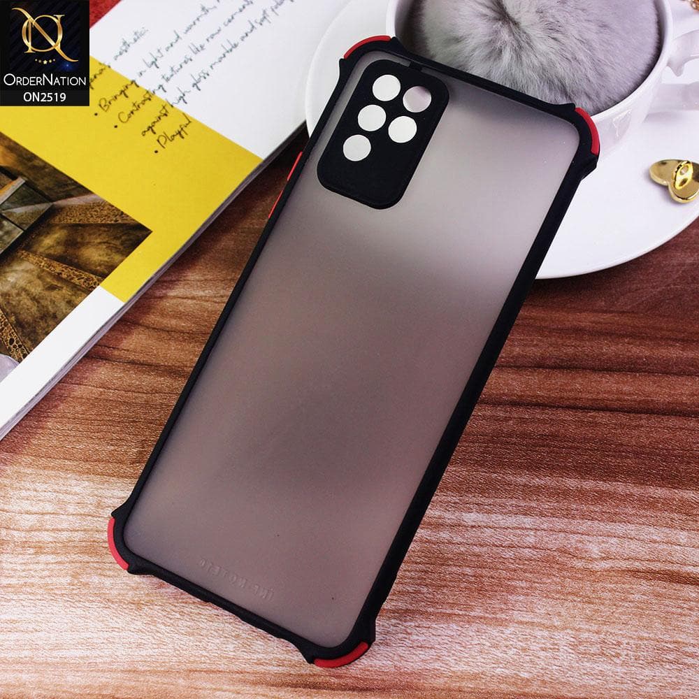Infinix Note 10 Cover - Black - Translucent Matte Shockproof Full Camera Protection Case