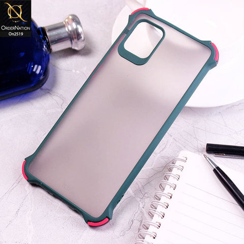 Samsung Galaxy A81 - Green - Translucent Matte Shockproof Full Camera Protection Case - SPen Hole Not Available