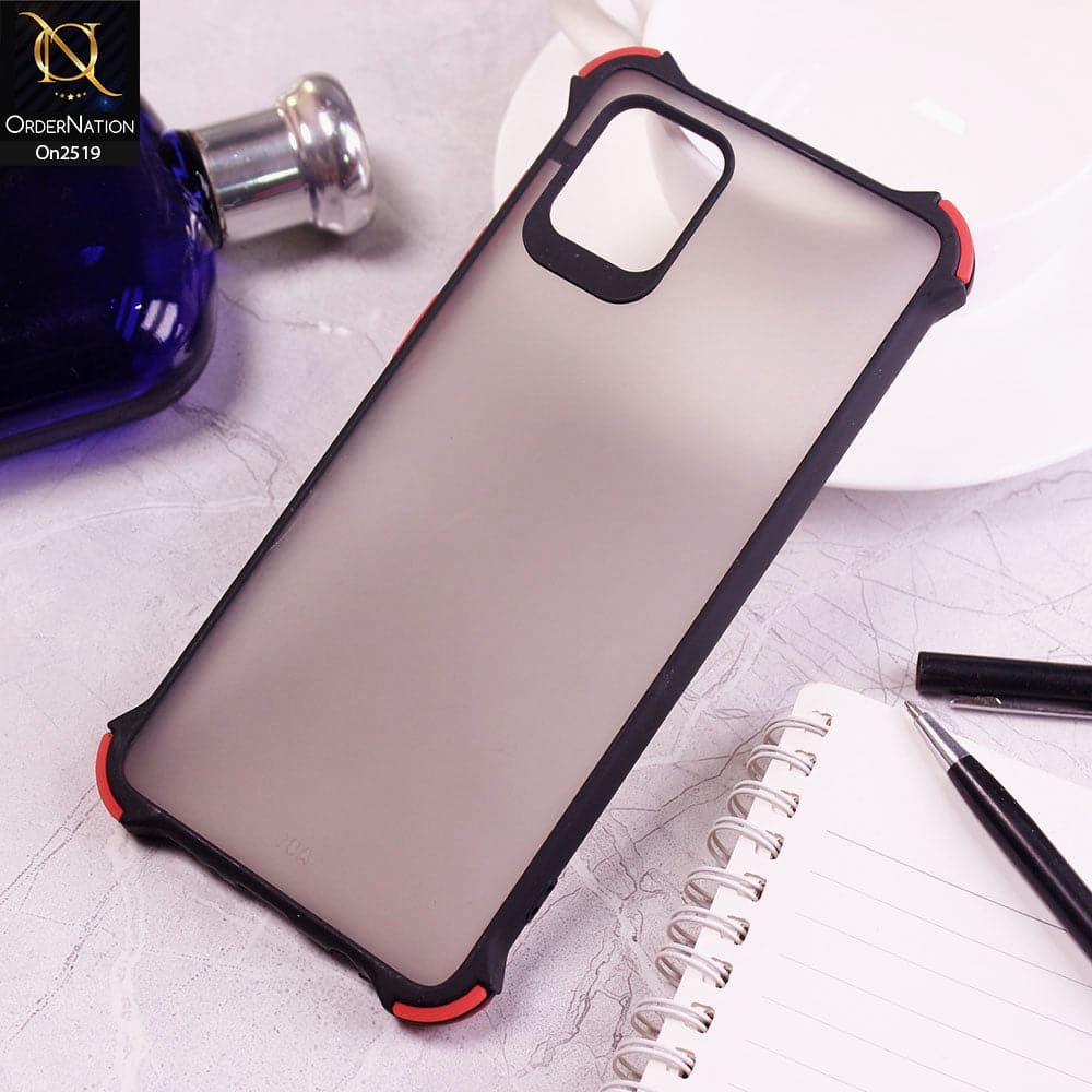 Samsung Galaxy Note 10 Lite - Black - Translucent Matte Shockproof Full Camera Protection Case - SPen Hole Not Available