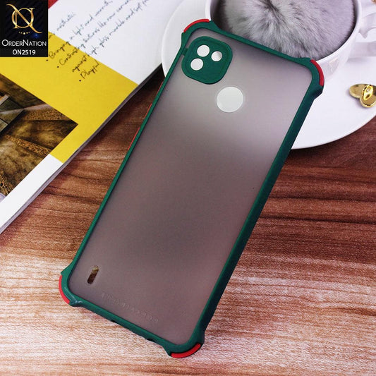Tecno Pop 4 LTE Cover - Green - Translucent Matte Shockproof Full Camera Protection Case