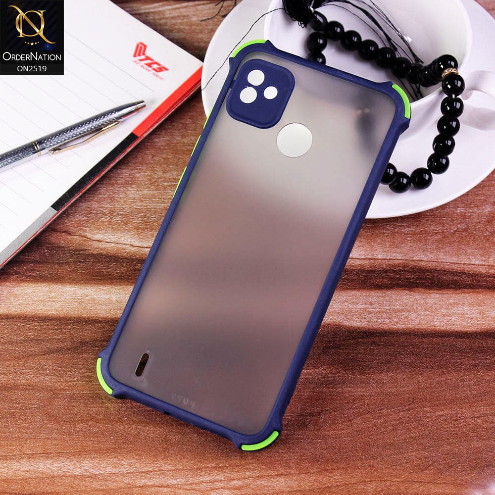 Tecno Pop 5 Cover - Blue - Translucent Matte Shockproof Full Camera Protection Case