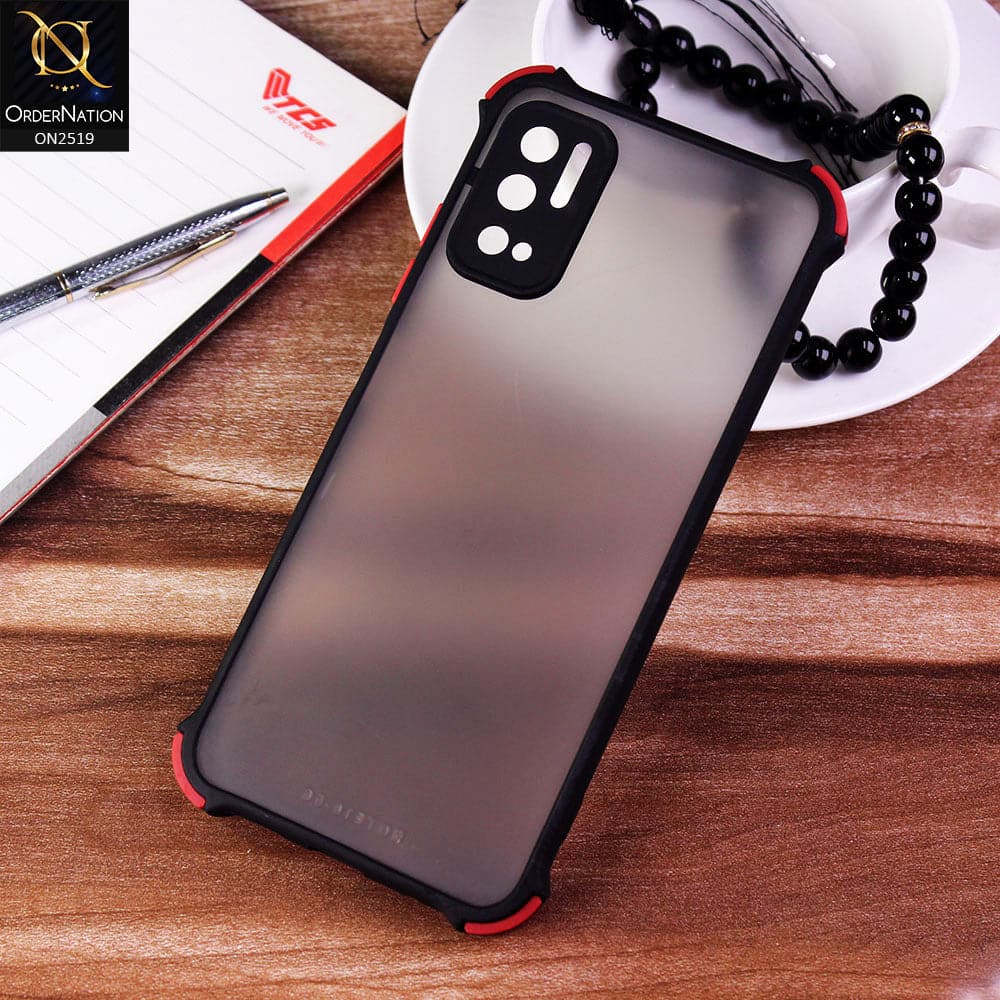 Xiaomi Redmi Note 10 5G Cover - Black - Translucent Matte Shockproof Full Camera Protection Case