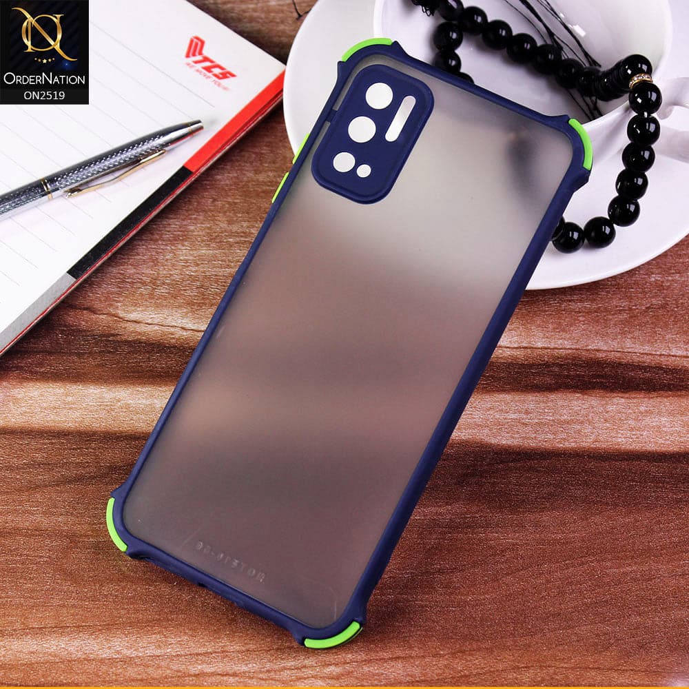 Xiaomi Redmi Note 10 5G Cover - Blue - Translucent Matte Shockproof Full Camera Protection Case
