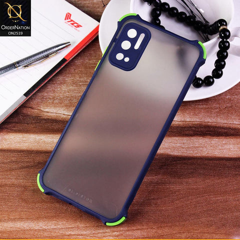 Xiaomi Redmi Note 10 5G Cover - Blue - Translucent Matte Shockproof Full Camera Protection Case