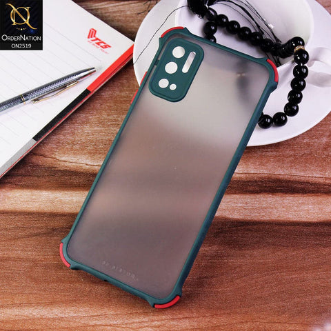 Xiaomi Redmi Note 10 5G Cover - Dark Green - Translucent Matte Shockproof Full Camera Protection Case