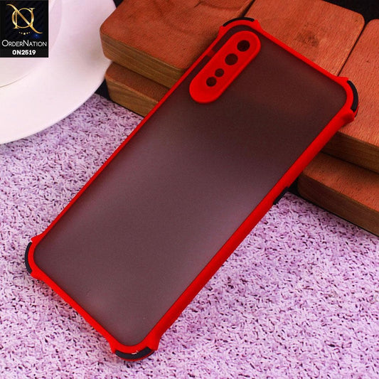 Vivo S1 Cover - Red - Translucent Matte Shockproof Full Camera Protection Case