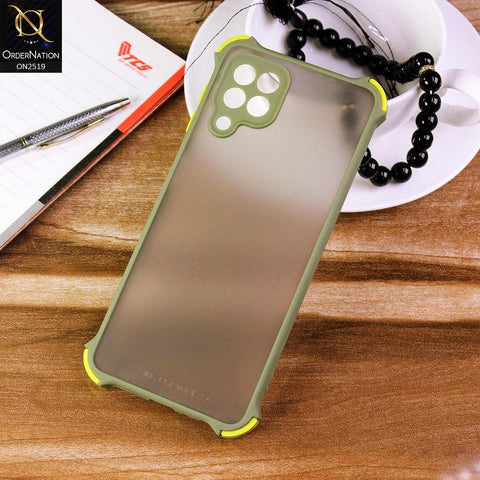 Samsung Galaxy A22 Cover - Light Green - Translucent Matte Shockproof Full Camera Protection Case