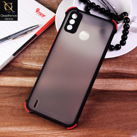 Tecno Spark 6 Go Cover - Black - Translucent Matte Shockproof Full Camera Protection Case