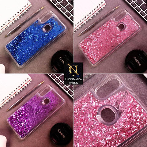 Oppo A12e Cover - Pink - New Fashion Style Liquid Water Glitter Case