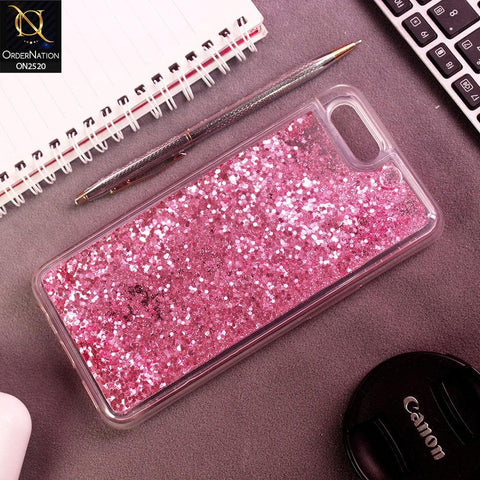 iPhone 8 Plus / 7 Plus Cover - Pink - New Fashion Style Liquid Water Glitter Case