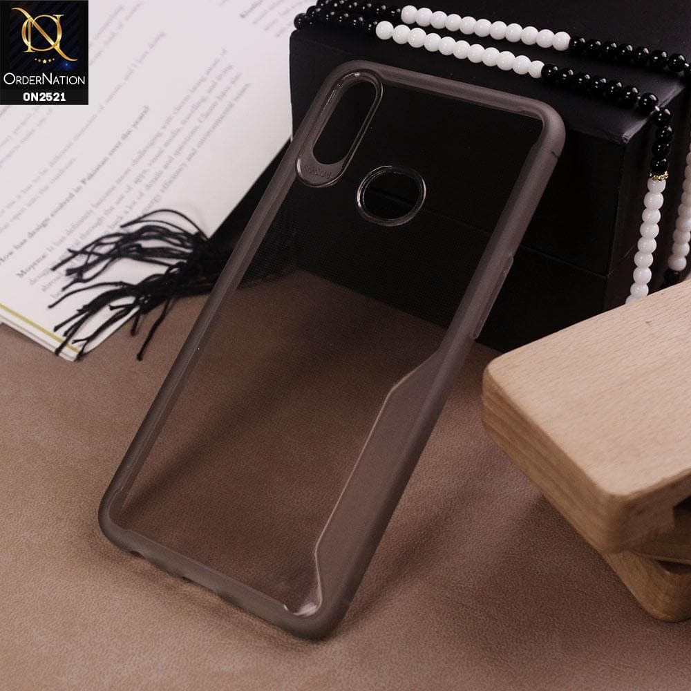 Samsung Galaxy A10s Cover - Black - Soft Silicone Stylish Matte Borders Transparent Protectie Case