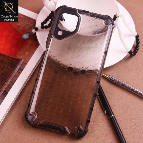 Huawei Nova 7i Cover - Black - Heavey Duty Hybrid Hive Shell Design PC, Tpu Protective Case