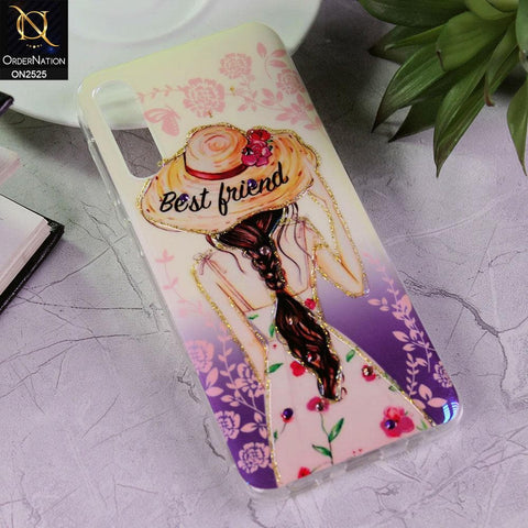 Samsung Galaxy A50 Cover - Design 2 - Girlish Fashion Style Shiny Soft Case