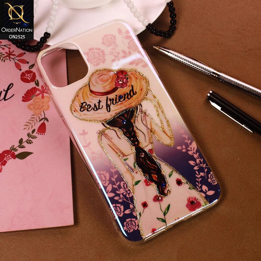 iPhone 11 Pro Cover - Design 2 - Girlish Fashion Style Shiny Soft Case