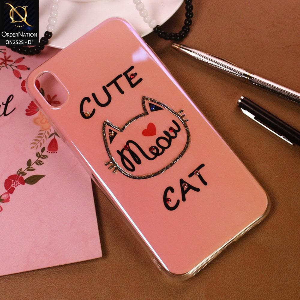 iPhone XS Max Cover - Design 1 - Girlish Fashion Style Shiny Soft Case