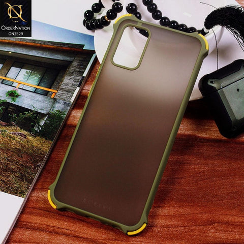 Samsung Galaxy A02s Cover - Light Green - Translucent Matte Shockproof Camera Ring Protection Case