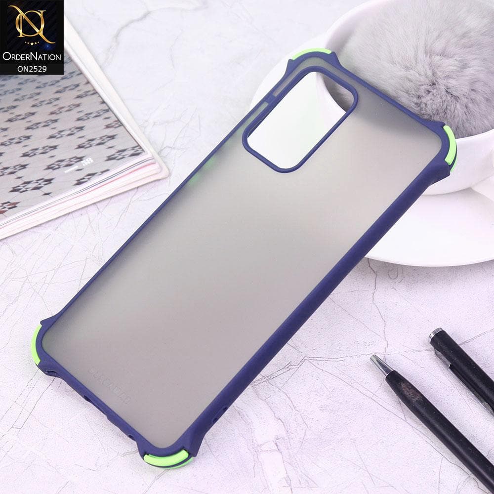 Samsung Galaxy A52s 5G Cover - Blue - Translucent Matte Shockproof Camera Ring Protection Case