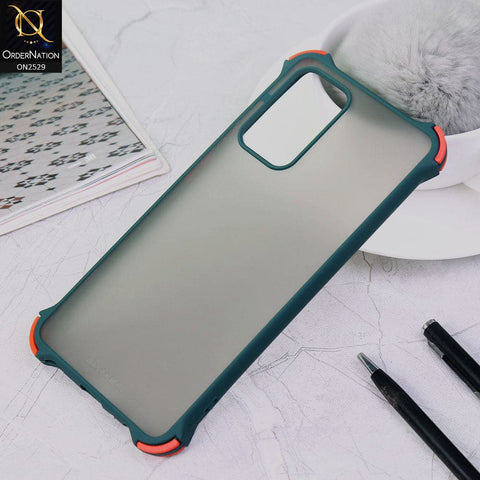 Samsung Galaxy A52 Cover - Green - Translucent Matte Shockproof Camera Ring Protection Case