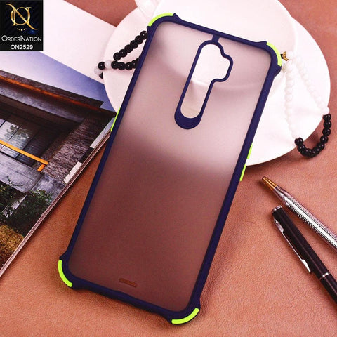 Oppo A9 2020 Cover - Blue - Translucent Matte Shockproof Camera Ring Protection Case