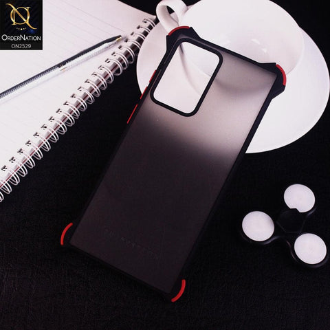 Samsung Galaxy Note 20 Ultra Cover - Black - Translucent Matte Shockproof Camera Ring Protection Case