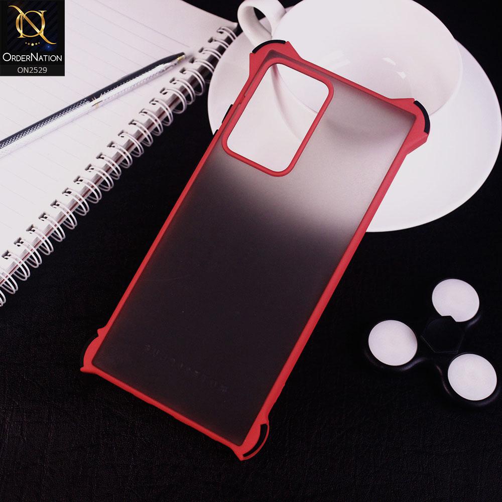 Samsung Galaxy Note 20 Ultra Cover - Red - Translucent Matte Shockproof Camera Ring Protection Case
