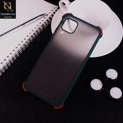 Huawei Nova 7i Cover - Dark Green - Translucent Matte Shockproof Camera Ring Protection Case
