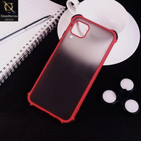 Huawei P40 lite Cover - Red - Translucent Matte Shockproof Camera Ring Protection Case