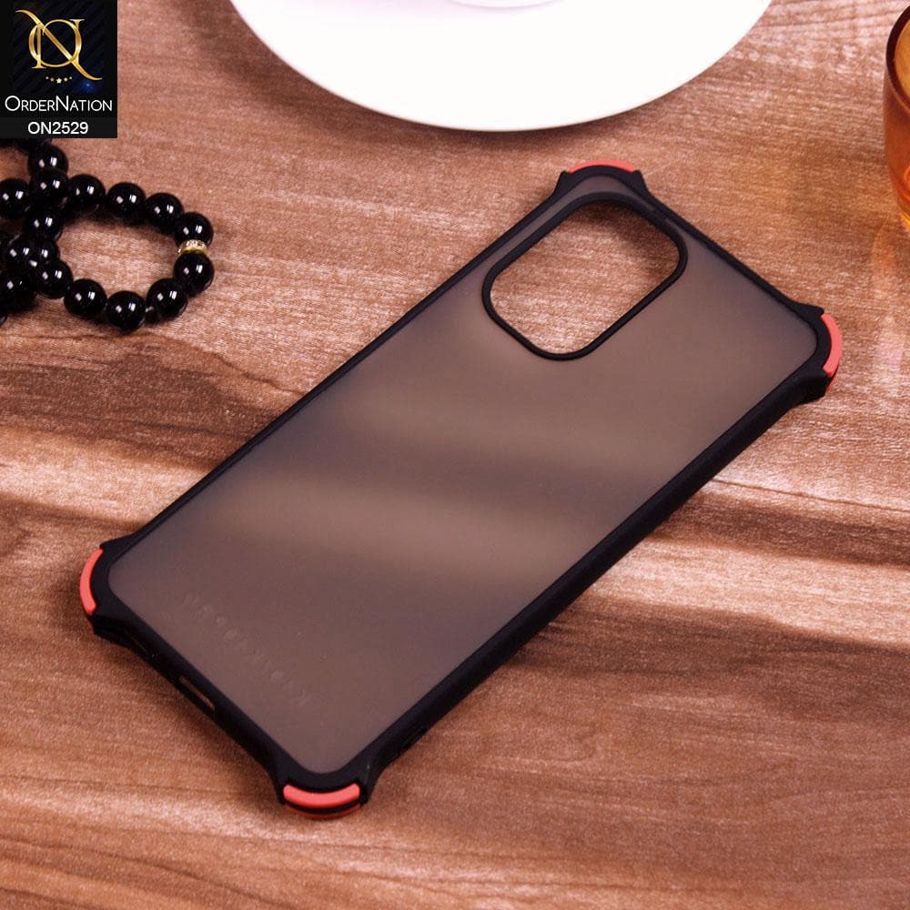 Xiaomi Poco F3 Cover - Black - Translucent Matte Shockproof Camera Ring Protection Case