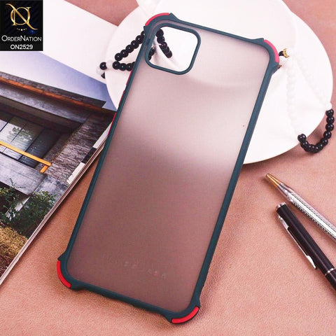Realme C11 Cover - Dark Green - Translucent Matte Shockproof Camera Ring Protection Case