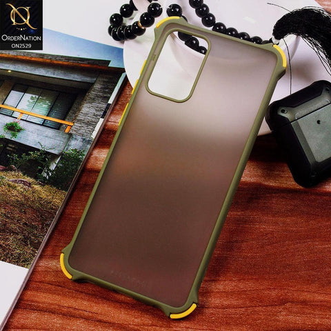 Samsung Galaxy A52s 5G Cover - Light Green - Translucent Matte Shockproof Camera Ring Protection Case