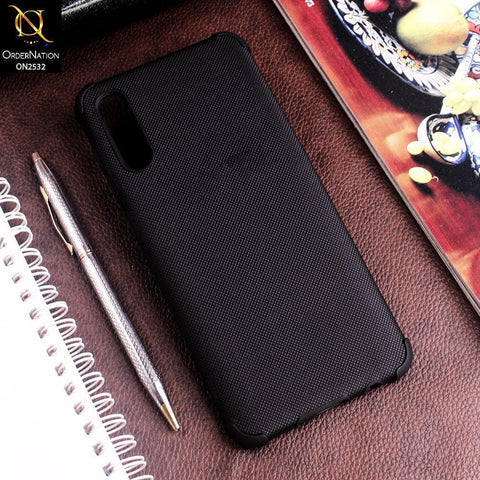 Samsung Galaxy A30s Cover - Black - New Stylish Feelable Dotted Texture Soft Case