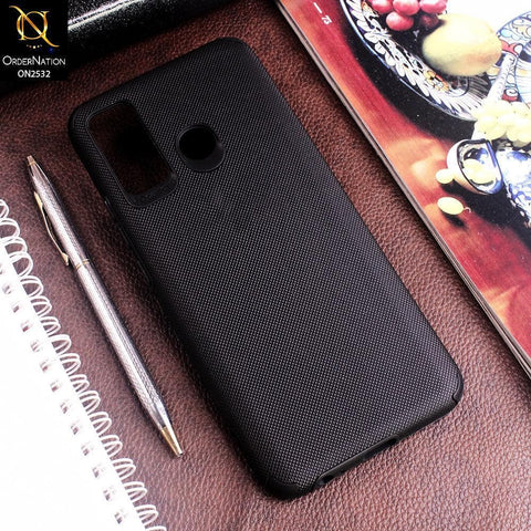 Infinix Hot 9 Cover - Black - New Stylish Feelable Dotted Texture Soft Case