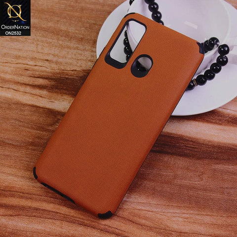 Infinix Hot 9 Cover - Brown - New Stylish Feelable Dotted Texture Soft Case