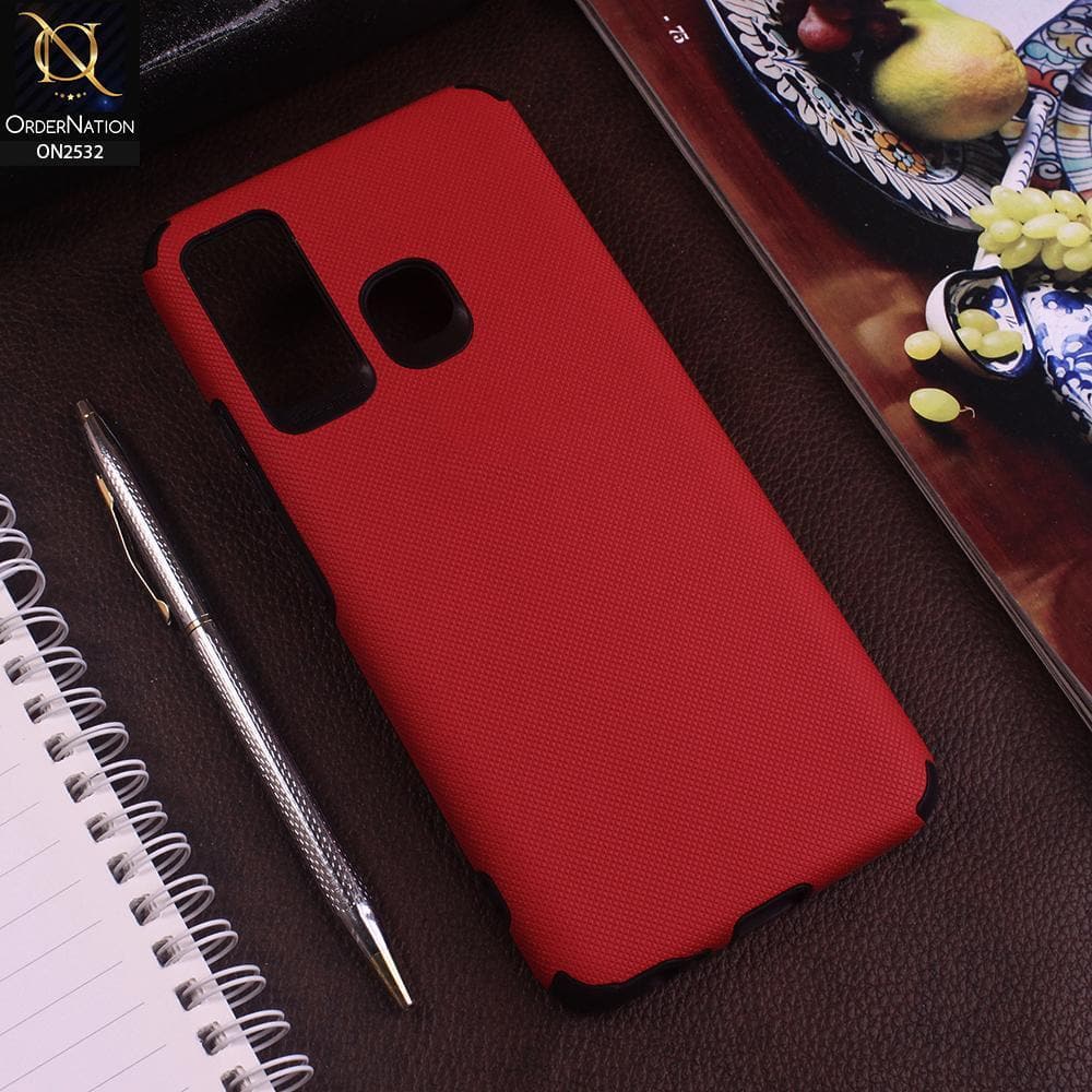 Tecno Spark 5 pro Cover - Red - New Stylish Feelable Dotted Texture Soft Case