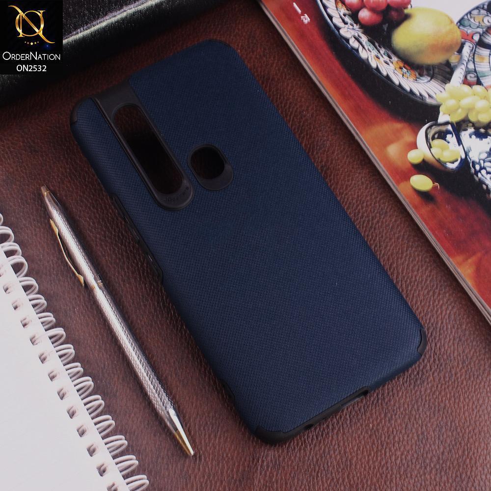 Tecno Camon 15 Premier Cover - Blue - New Stylish Feelable Dotted Texture Soft Case