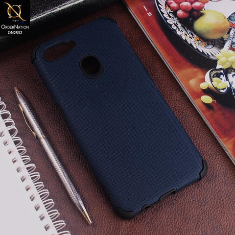 Oppo F9 / F9 Pro Cover - Blue - New Stylish Feelable Dotted Texture Soft Case