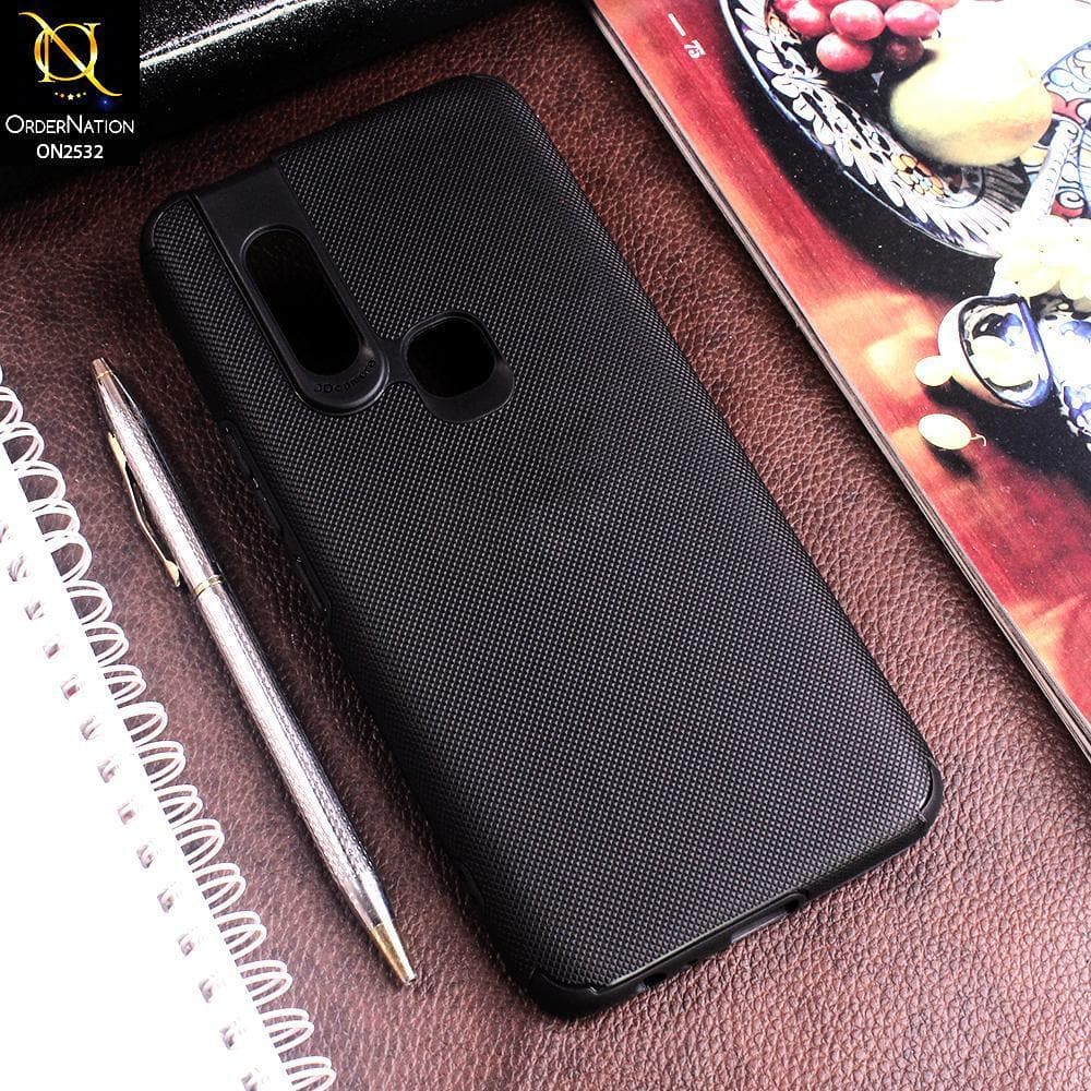 Infinix S5 Pro Cover - Black - New Stylish Feelable Dotted Texture Soft Case