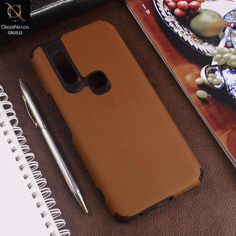 Infinix S5 Pro Cover - Brown - New Stylish Feelable Dotted Texture Soft Case