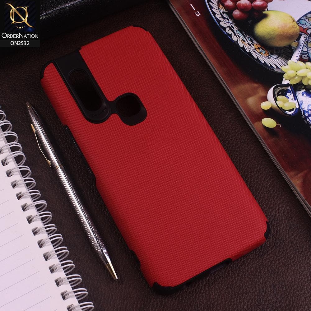 Infinix S5 Pro Cover - Red - New Stylish Feelable Dotted Texture Soft Case