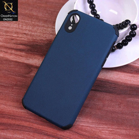 iPhone XR Cover - Blue - New Stylish Feelable Dotted Texture Soft Case