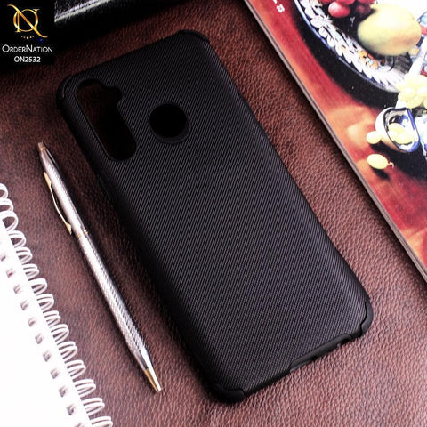 Realme C3 Cover - Black - New Stylish Feelable Dotted Texture Soft Case